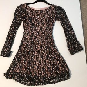 Black floral dress